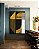 Quadro Vertical Abstrato Geométrico Linear Preto Dourado Branco Canvas - Imagem 5