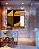 Quadro Quadrado Abstrato Geométrico Linear Preto Dourado Branco Canvas - Imagem 3