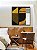 Quadro Quadrado Abstrato Geométrico Linear Preto Dourado Branco Canvas - Imagem 4