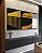 Trio de Quadros Abstrato Geométrico Linear Preto Dourado Branco Canvas - Imagem 1