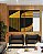 Duo de Quadros Abstrato Geométrico Linear Preto Dourado Branco Canvas - Imagem 5