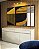 Trio de Quadros Estilizados Abstrato Geométrico Linear Preto Dourado Branco Canvas - Imagem 5