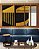 Trio de Quadros Estilizados Abstrato Geométrico Linear Preto Dourado Branco Canvas - Imagem 2