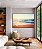 Quadro Horizontal Pôr do Sol Sereno na Praia Mar Tons Dourados Canvas Moldura - Imagem 2