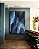 Quadro Vertical Abstrato Azul Turquesa Dourado Arte Fluída Canvas Moldura - Imagem 2
