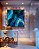 Quadro Quadrado Abstrato Azul Turquesa Dourado Arte Fluída Canvas Moldura - Imagem 2
