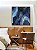Quadro Quadrado Abstrato Azul Turquesa Dourado Arte Fluída Canvas Moldura - Imagem 3