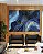 Duo de Quadros Abstrato Azul Turquesa Dourado Arte Fluída Canvas Moldura - Imagem 4