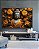 Quadro Horizontal Buda Imponente Flores Amarelas Folhas Marrons Canvas Moldura - Imagem 3