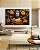 Quadro Horizontal Buda Imponente Flores Amarelas Folhas Marrons Canvas Moldura - Imagem 4