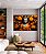 Quadro Horizontal Buda Imponente Flores Amarelas Folhas Marrons Canvas Moldura - Imagem 5