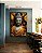 Quadro Vertical Buda Imponente Flores Amarelas Folhas Marrons Canvas Moldura - Imagem 2