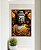 Quadro Vertical Buda Imponente Flores Amarelas Folhas Marrons Canvas Moldura - Imagem 3