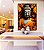 Quadro Vertical Buda Imponente Flores Amarelas Folhas Marrons Canvas Moldura - Imagem 4