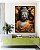 Quadro Vertical Buda Imponente Flores Amarelas Folhas Marrons Canvas Moldura - Imagem 1