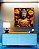 Quadro Quadrado Buda Imponente Flores Amarelas Folhas Marrons Canvas Moldura - Imagem 2