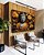 Duo de Quadros Buda Imponente Flores Amarelas Folhas Marrons Canvas Moldura - Imagem 4