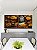 Duo de Quadros Quadrados Buda Imponente Flores Amarelas Folhas Marrons Canvas Moldura - Imagem 3