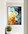 Quadro Vertical Abstrato Amarelo Azul Turquesa Arte Fluida Pouring Canvas Moldura - Imagem 4