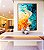 Quadro Vertical Abstrato Amarelo Azul Turquesa Arte Fluida Pouring Canvas Moldura - Imagem 5