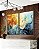 Duo de Quadros Abstrato Amarelo Azul Turquesa Arte Fluida Pouring Canvas Moldura - Imagem 4