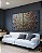 Duo de Quadros Mandala Floral Azul Dourado Laranja Telha Canvas Moldura - Imagem 2
