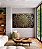 Quadro Horizontal Mandala Floral Dourado Cinza Preto Canvas Moldura - Imagem 2