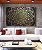 Quadro Horizontal Mandala Floral Dourado Cinza Preto Canvas Moldura - Imagem 3