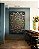 Quadro Vertical Mandala Floral Dourado Cinza Preto Canvas Moldura - Imagem 4