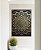 Quadro Vertical Mandala Floral Dourado Cinza Preto Canvas Moldura - Imagem 2
