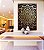 Quadro Vertical Mandala Floral Dourado Cinza Preto Canvas Moldura - Imagem 1