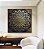 Quadro Quadrado Mandala Floral Dourado Cinza Preto Canvas Moldura - Imagem 3