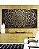 Trio de Quadros Estilizados Mandala Floral Dourado Cinza Preto Canvas Moldura - Imagem 1