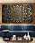 Trio de Quadros Estilizados Mandala Floral Dourado Cinza Preto Canvas Moldura - Imagem 5