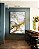 Quadro Vertical Arte fluida Abstrato Branco Dourado Cinza Canvas Moldura - Imagem 5