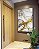 Quadro Vertical Arte fluida Abstrato Branco Dourado Cinza Canvas Moldura - Imagem 3