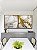 Duo de Quadros Quadrados Arte fluida Abstrato Branco Dourado Cinza Canvas Moldura - Imagem 5