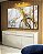Trio de Quadros Estilizados Arte fluida Abstrato Branco Dourado Cinza Canvas Moldura - Imagem 1