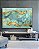Quadro Horizontal Efeito Mármore Abstrato Verde Turquesa Dourado Canvas Moldura - Imagem 1