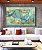 Quadro Horizontal Efeito Mármore Abstrato Verde Turquesa Dourado Canvas Moldura - Imagem 2