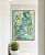 Quadro Vertical Efeito Mármore Abstrato Verde Turquesa Dourado Canvas Moldura - Imagem 3