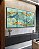 Trio de Quadros Efeito Mármore Abstrato Verde Turquesa Dourado Canvas Moldura - Imagem 4
