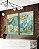 Duo de Quadros Efeito Mármore Abstrato Verde Turquesa Dourado Canvas Moldura - Imagem 3
