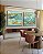 Duo de Quadros Quadrados Efeito Mármore Abstrato Verde Turquesa Dourado Canvas Moldura - Imagem 5