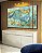Trio de Quadros Estilizados Efeito Mármore Abstrato Verde Turquesa Dourado Canvas Moldura - Imagem 5