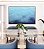 Quadro Horizontal Mar de Águas Claras Tons de Azul Oceano Canvas Moldura - Imagem 3