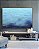 Quadro Horizontal Mar de Águas Claras Tons de Azul Oceano Canvas Moldura - Imagem 1