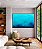 Quadro Horizontal Mar de Águas Claras Tons de Azul Oceano Canvas Moldura - Imagem 5