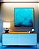 Quadro Quadrado Mar de Águas Claras Tons de Azul Oceano Canvas Moldura - Imagem 3
