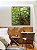 Quadro Quadrado Copa de Árvore com Folhagem Verde Viva Paisagem Canvas Moldura - Imagem 1